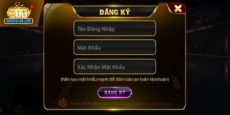 Điền thông tin đăng ký HitClub