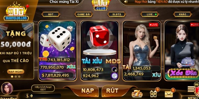 Khám phá game Tài Xỉu Hit Club