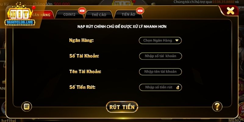 Hướng dẫn rút tiền Hit Club nhanh và bảo mật