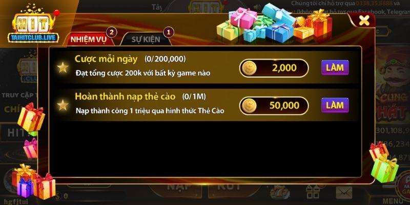 Khuyến mãi tại cổng game web Hit Club